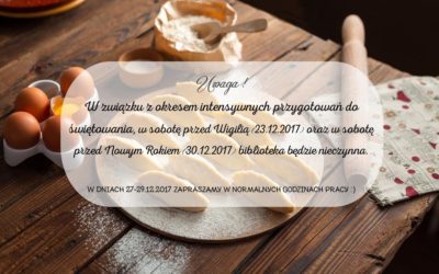 Praca biblioteki w okresie świątecznym