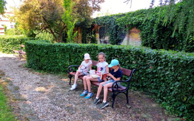 Lekcja biblioteczna w plenerze